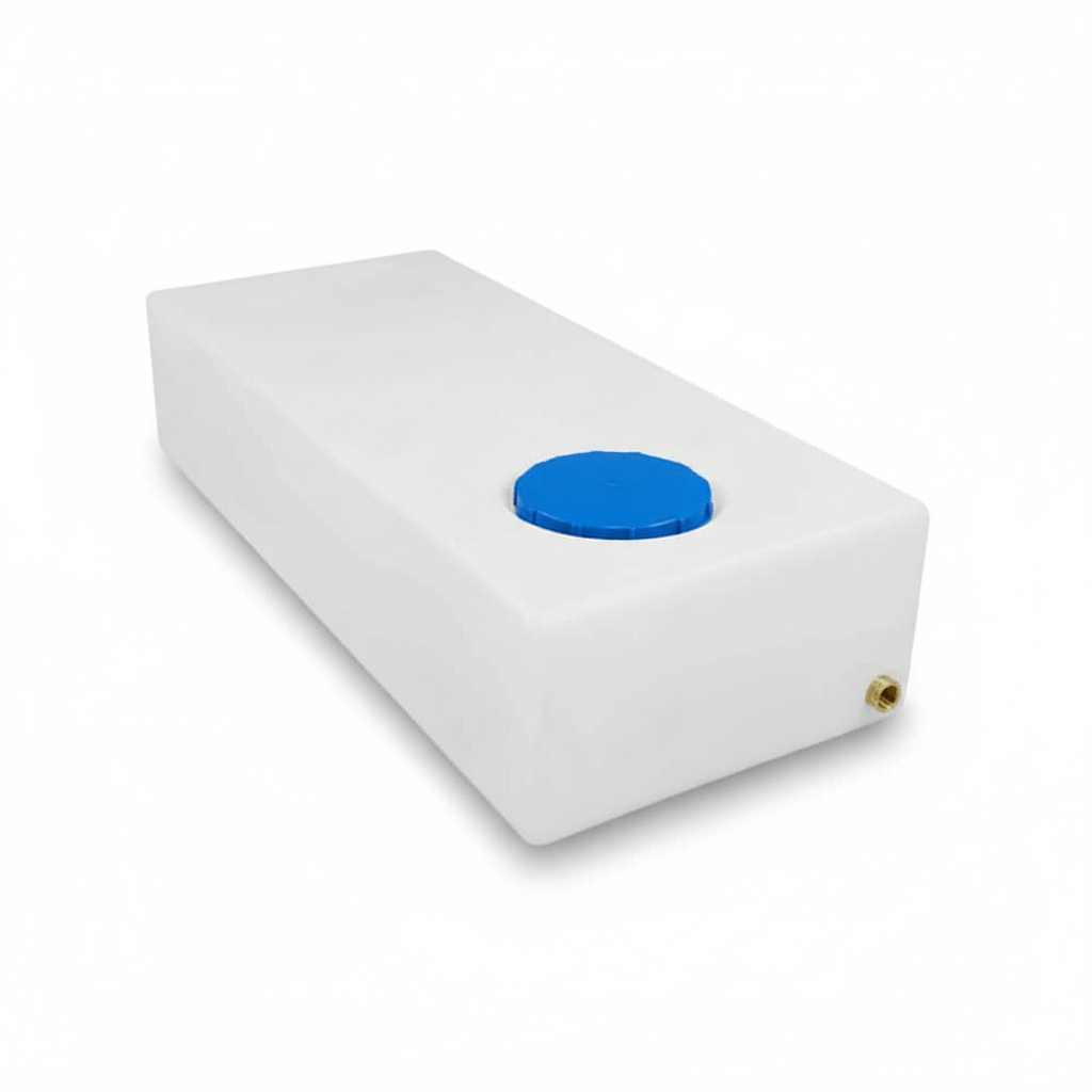 מיכל מים לבנים בקרוואן